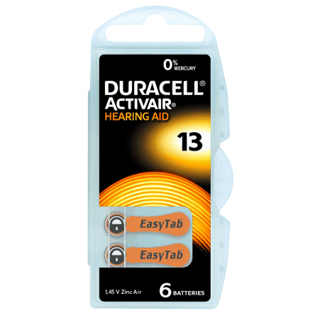 Pilas 13 Naranja Activair (Caja 60 unidades)